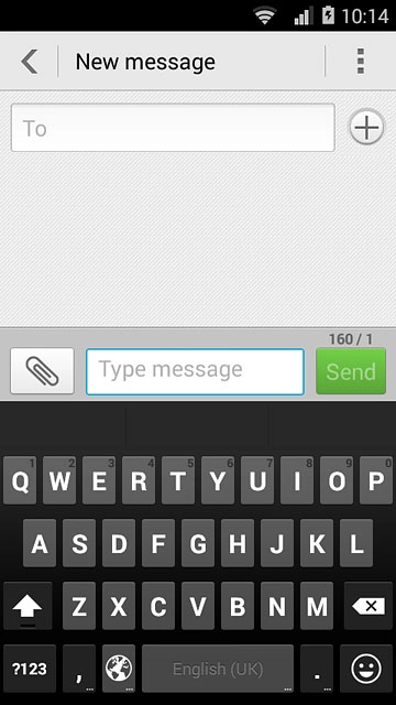 The following steps require that you're writing text and that the keypad is visible.