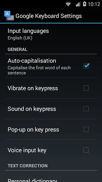 Press Input languages.