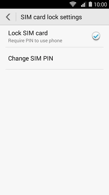 Press Lock SIM card to turn the function on or off.