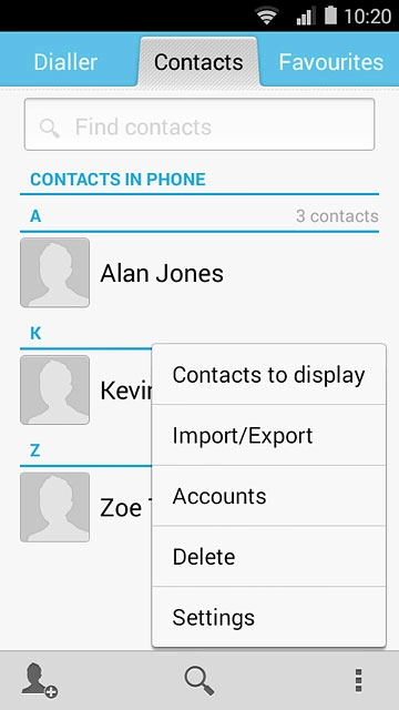 Press Import/Export.