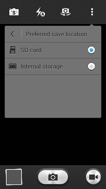 Press SD card or Internal storage.