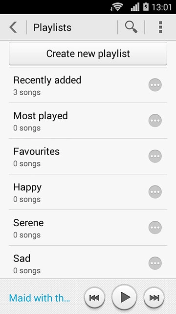 Press Create new playlist.Key in a name for the playlist.