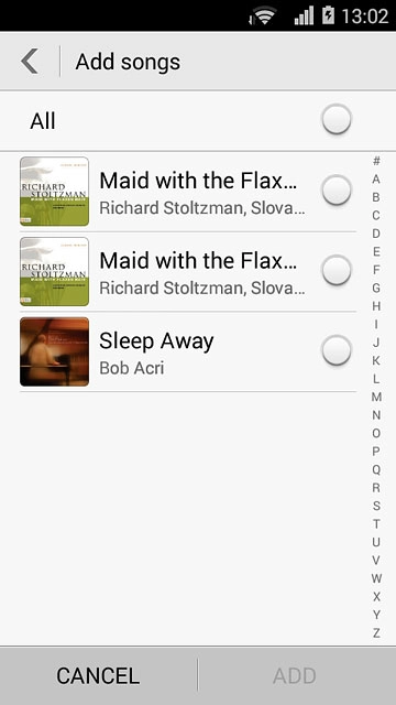 Press All or the requried audio files.