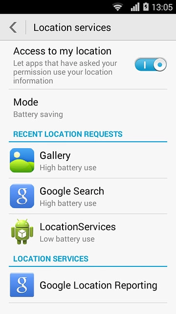 Press the indicator next to 