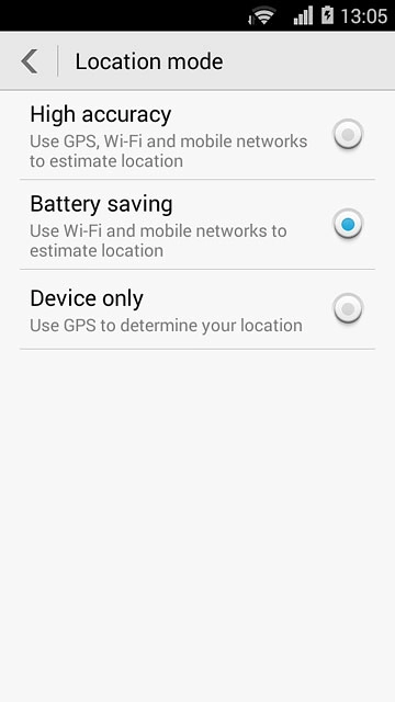 Press Battery saving.