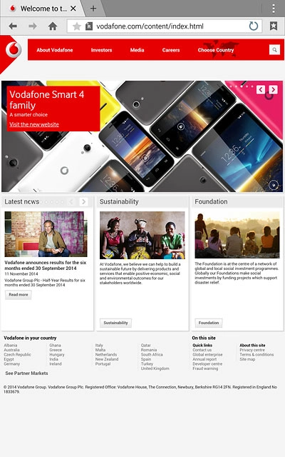 Press the address bar.