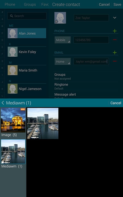 Go to the required folder.Press the required picture.