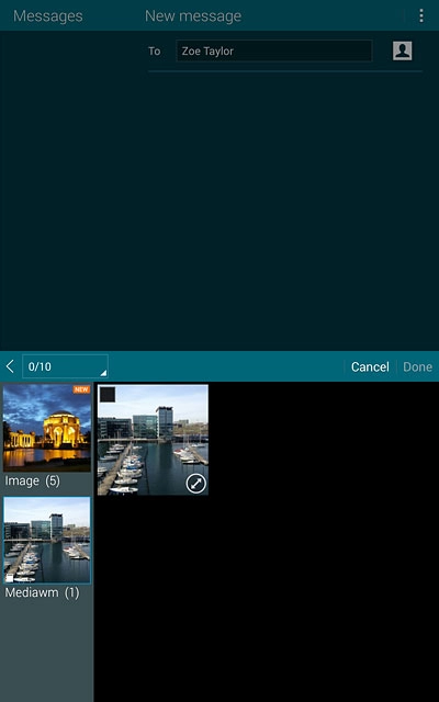 Press the required picture to select it.