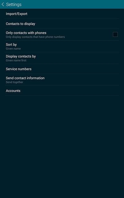 Press Import/Export.