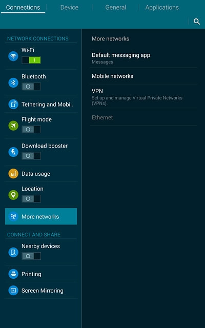 Press Mobile networks.