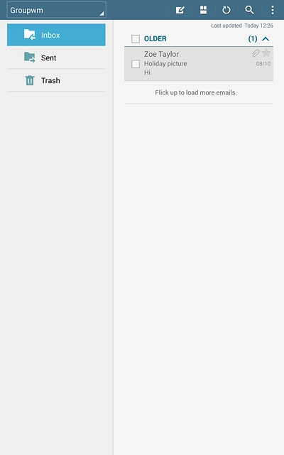 Press the drop down list at the top of the display.