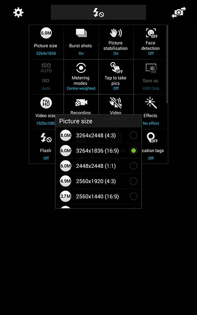 Press the required resolution.