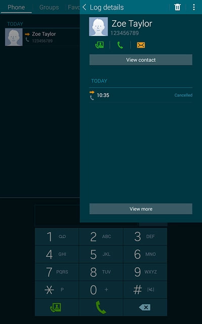 Press the call icon.