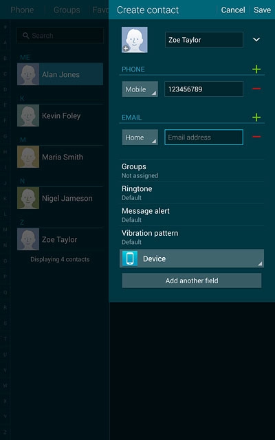 Press Email address.Key in the required email address.