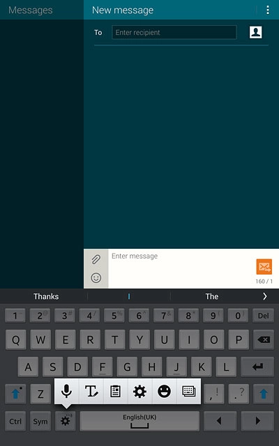 Press the settings icon.