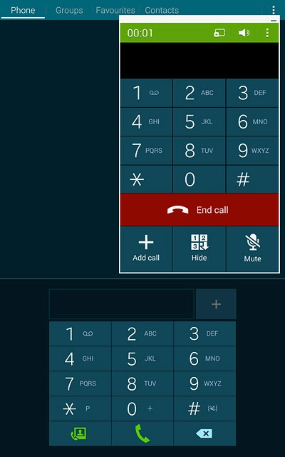 Press End call to end the call.