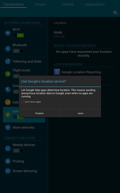 If you turn on the function:Press Agree.