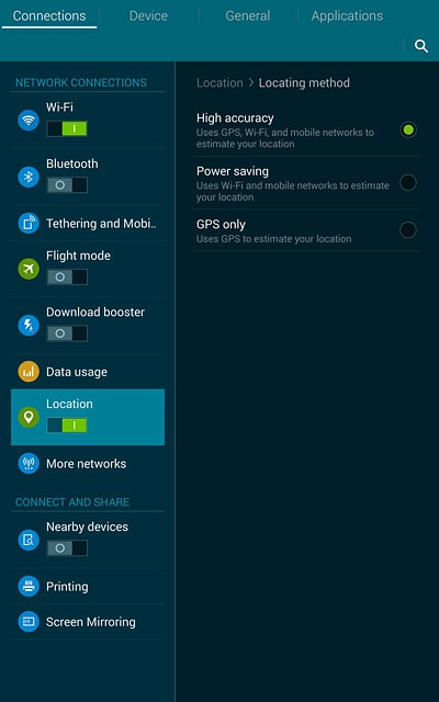 Press High accuracy.