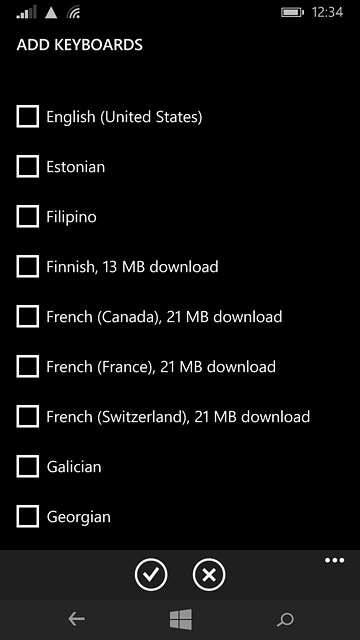 Press the required language to add it.