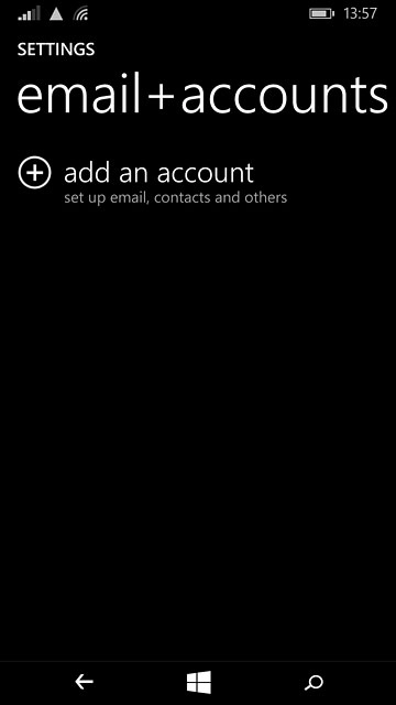 Press add an account.