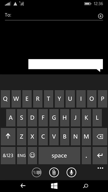 The following steps require that you're writing text and that the keypad is visible.