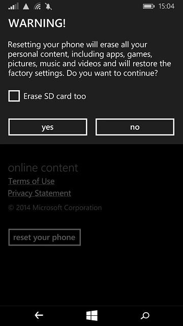 Press yes to accept.