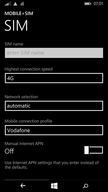 Press the field below 