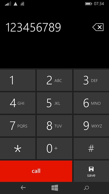 Key in the required number and press call.