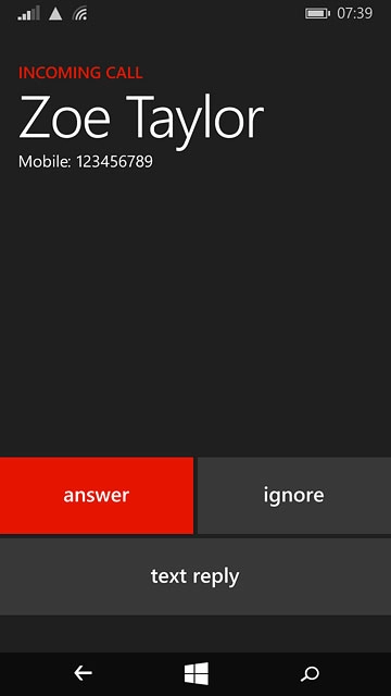 If the screen lock is turned on:Slide your finger up the display.Press ignore.