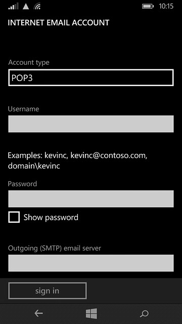 Press the field below 