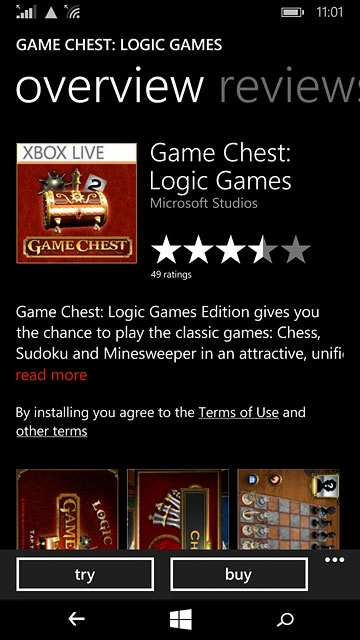 To buy an app:Press buy.