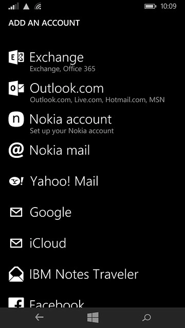 Press the required provider or advanced setup.