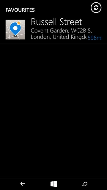 Press the required destination.