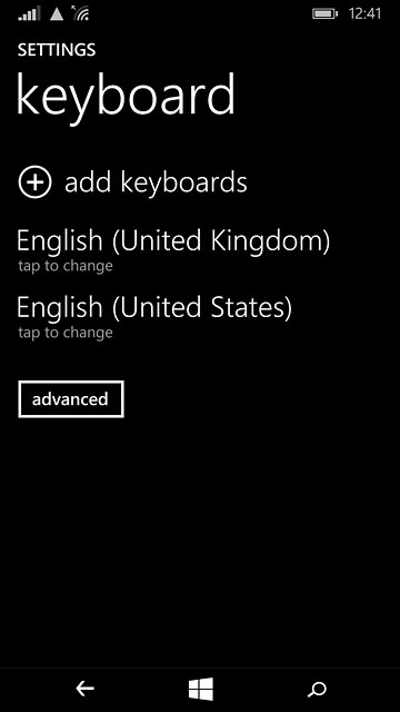 Press the required language.