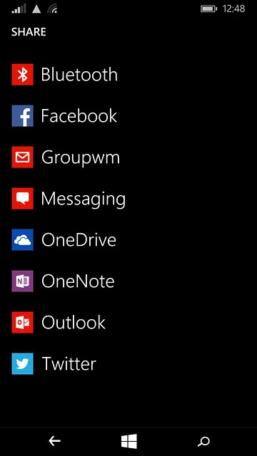 Press Bluetooth.Your phone now searches for devices and after a moment, a list of Bluetooth devices within range is displayed.