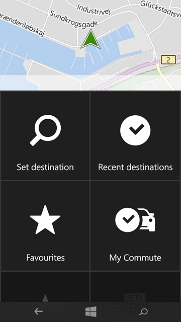 Press Set destination.