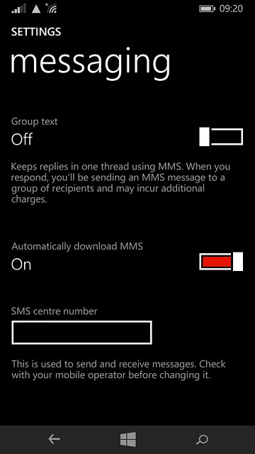 Press the home icon to return to the home screen.