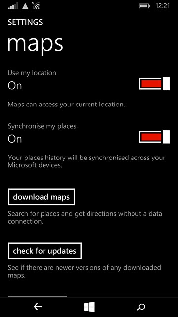 Press the home icon to return to the home screen.