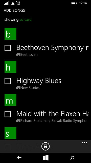 Press the required audio files to select them.