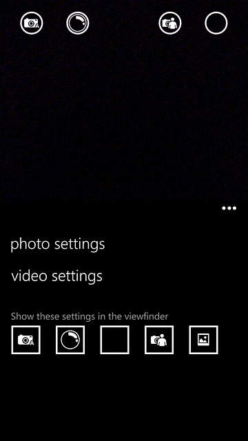 Press photo settings.