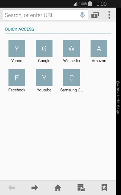 Press the address bar.