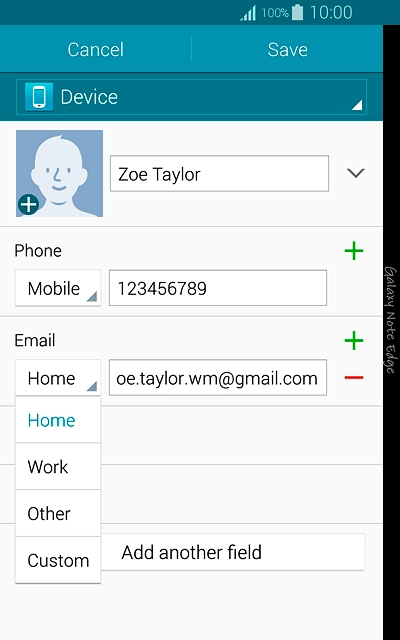 Press the required email type.