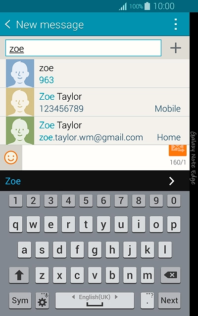 Key in the first letters of the required contact.Matching contacts are displayed.Press the required contact.