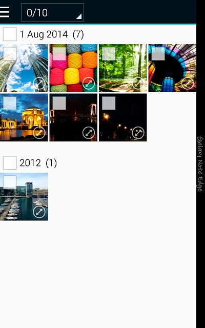 Press the required picture to select it.
