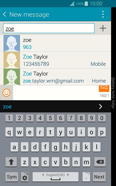 Key in the first letters of the required contact.Matching contacts are displayed.Press the required contact.
