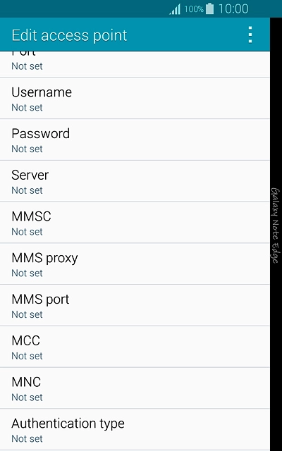 Press Authentication type.