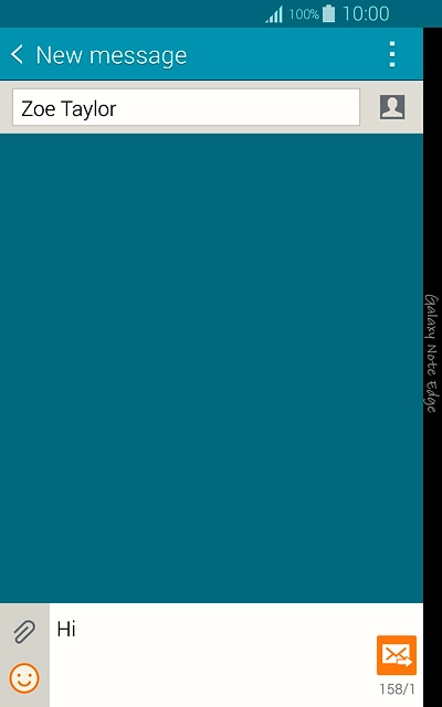 Press the send icon when you've written your text message.