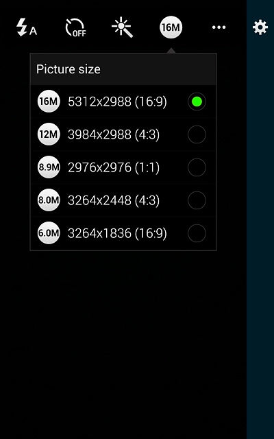 Press the required resolution.