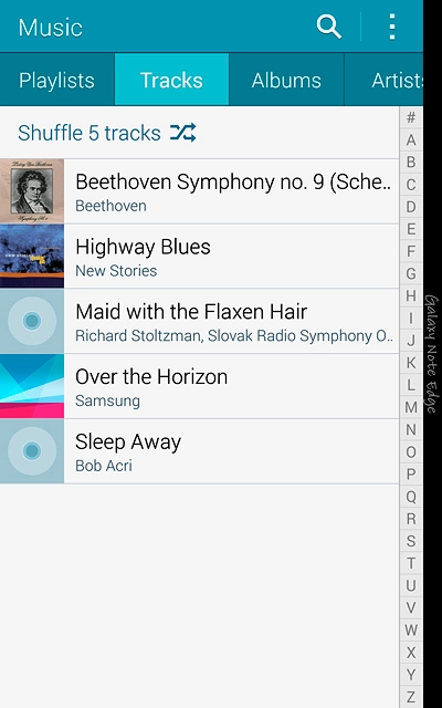 Press the required audio file.
