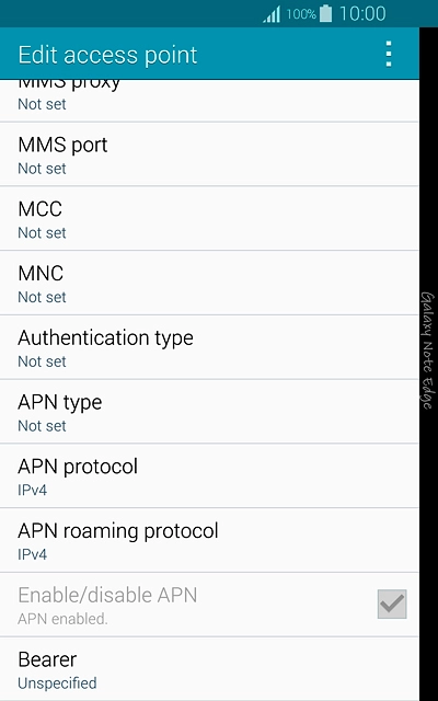 Press the menu icon.
